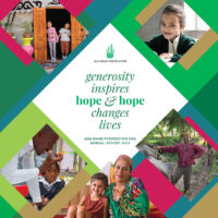 Cover of the 2022 Annual Report. Text reads: Generosity Inspires Hope & Hope Changes Lives. Aga Khan Foundation USA Annual Report 2022.