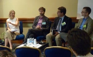 Panelists at the annual InterAction Annual Forum in June 2015, “Digital Donations: Innovative Technology for Local Philanthropy.”