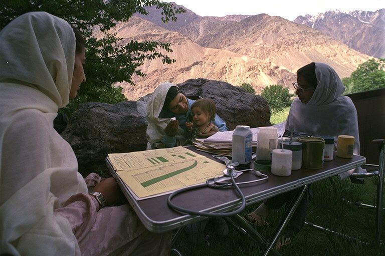 Health visitors in Chitral, Pakistan.