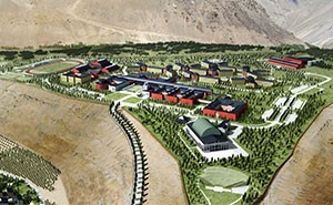A drawing of the future Khorog campus at University of Central Asia. The Overseas Private Investment Corporation (OPIC) has committed financing for the construction of the first phase of the project.