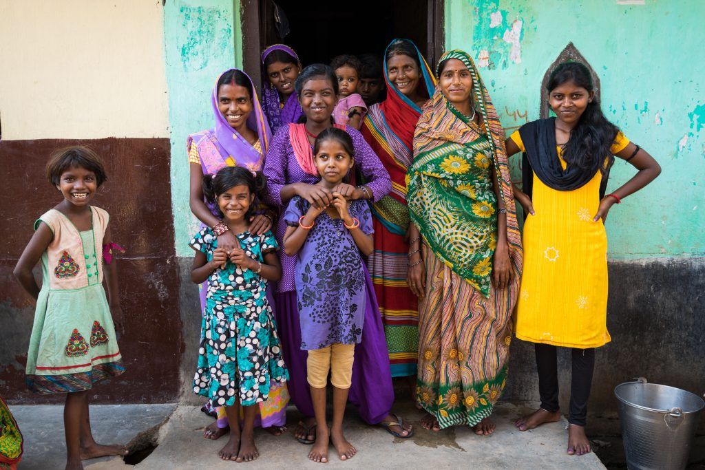 Manju, a beneficiary of Aga Khan Foundation's adolescent girls empowerment program in Patna, Bihar, India, with friends and family. (Photo: AKDN)