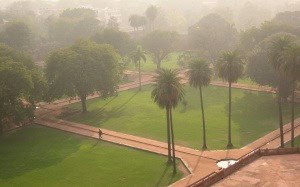 Humayun's Tomb Gardens after rehabilitation in New Delhi, India