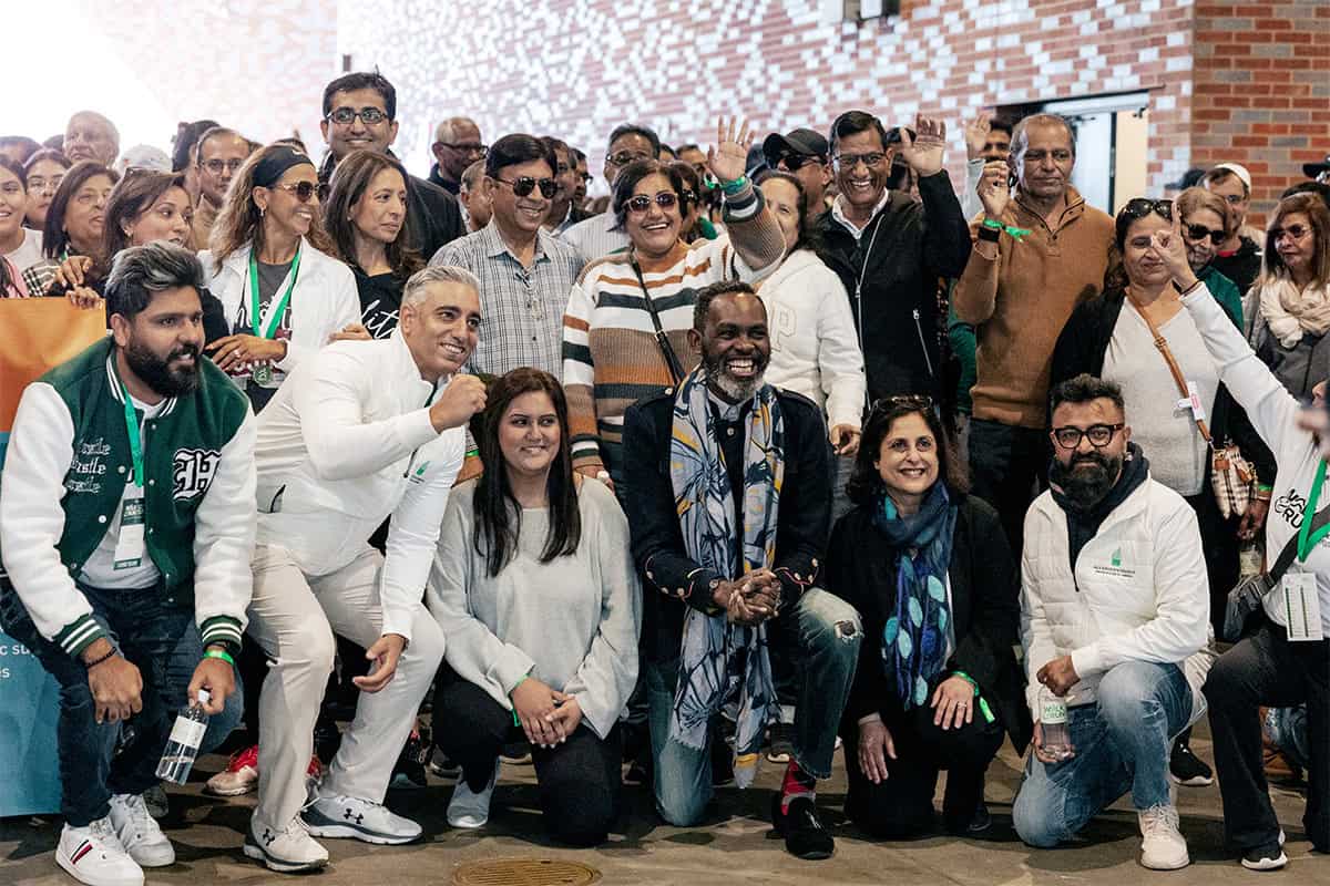 Supporters and volunteers celebrate the start of the 2024 Atlanta Walk & Run.