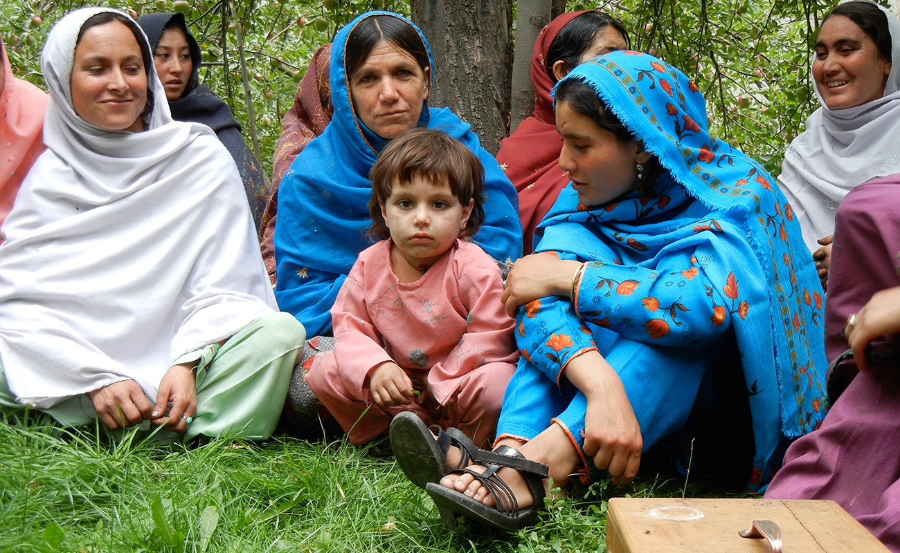 Women in Chitral Pakistan participate in savings groups to cover medical needs