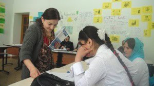 A continuing studies class being taught in Badakhshan
