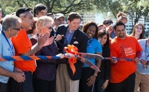 Ribbon cutting ceremony at the 2014 Aga Khan Foundation Walk|Run - Houston.