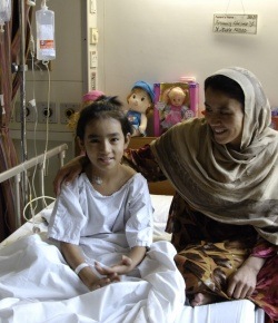 Little girl recovers in Pakistan's Aga Khan University Hospital