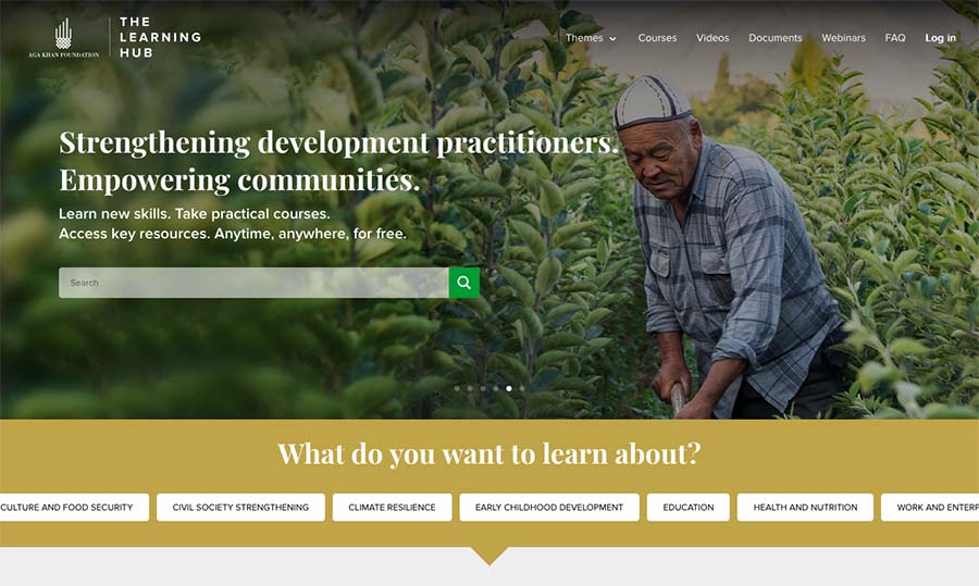 Screenshot of the Learning Hub website.