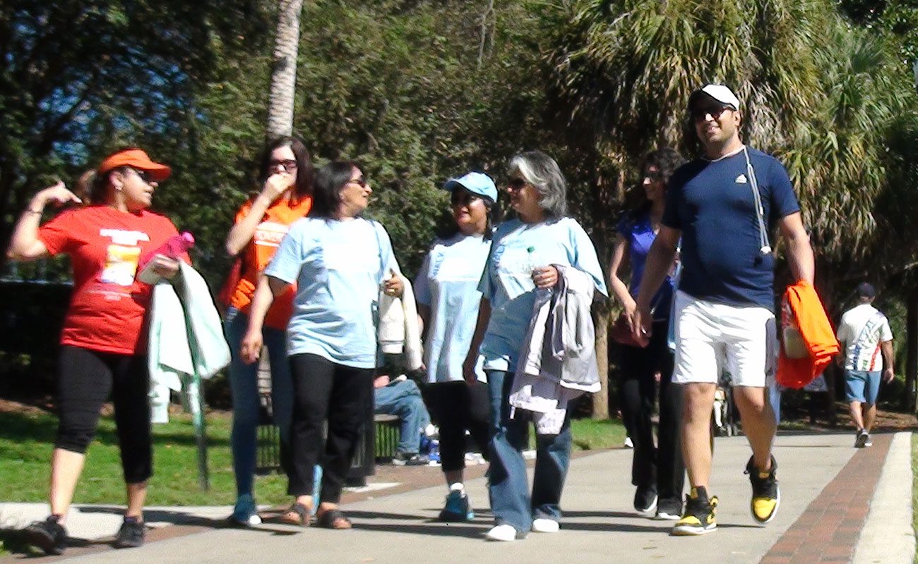 Walkers participating in the 2013 Aga Khan Foundation Walk in Orlando Florida