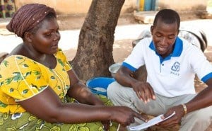 Simplice Amani, an operations manager with Première Agence de Microfinance (a microfinance bank) in Ivory Coast.